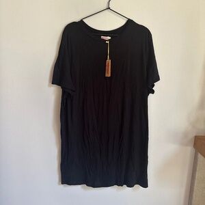 NWT Organic John Patrick Black Mini T Shirt Dress